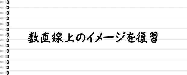 数直線上のイメージを復習