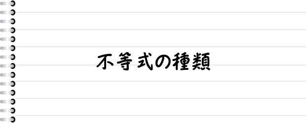 不等式の種類